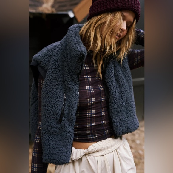 Free People Jackets & Blazers - Free People Highline Reversible Sherpa Vest